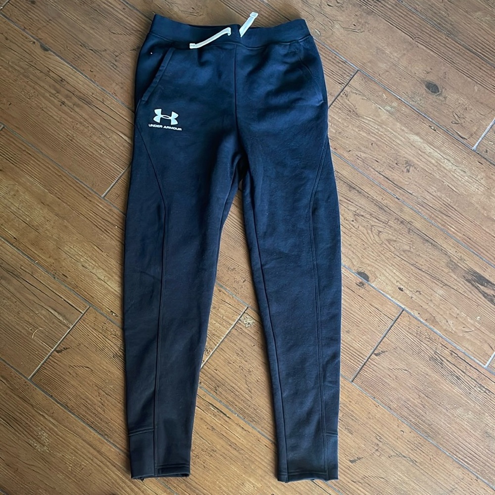 Under Armour Navy and White Joggers Tapered Fit